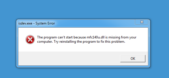 mfc140u.dll missing
